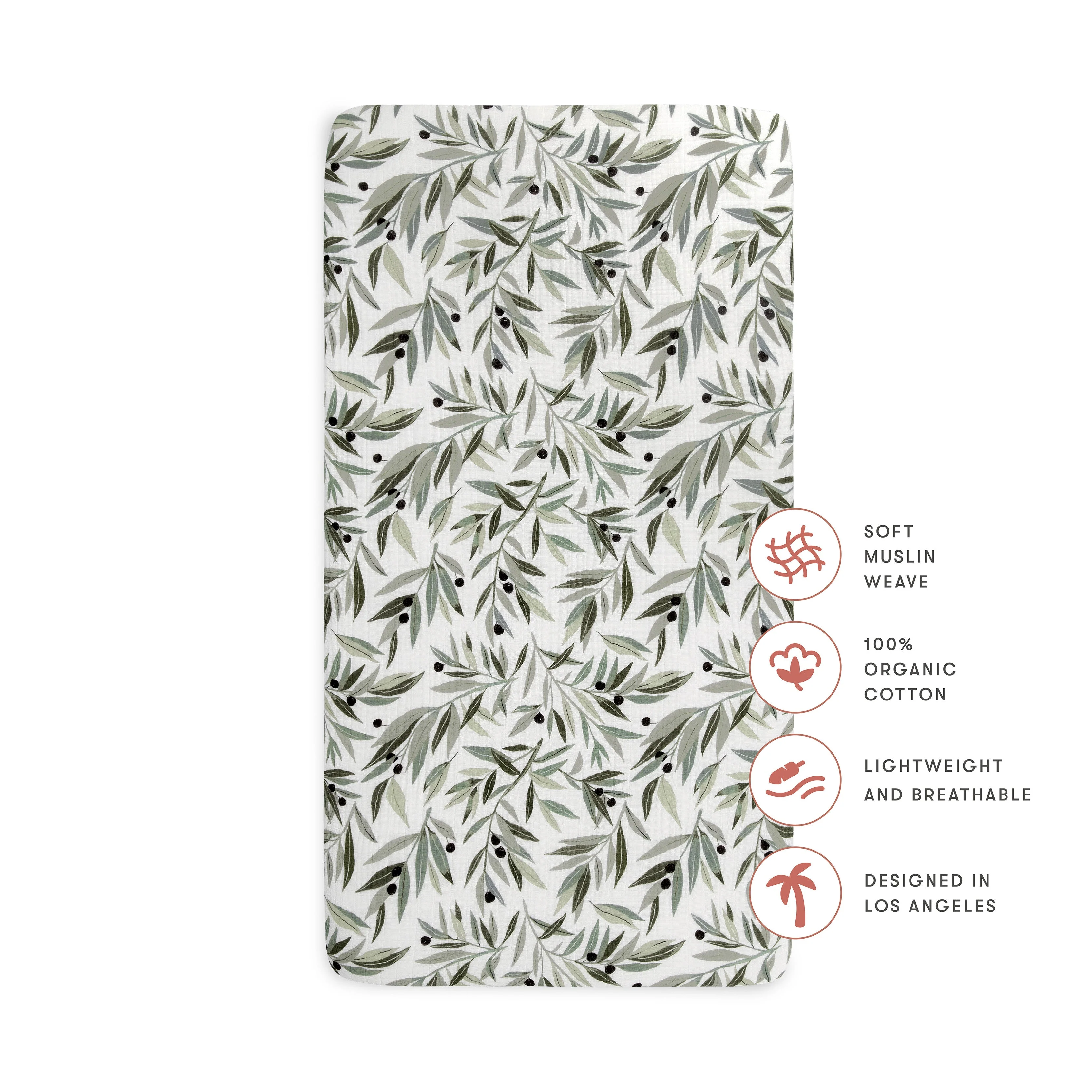 Babyletto Crib Sheet in GOTS Certified Organic Muslin Cotton - Image 14