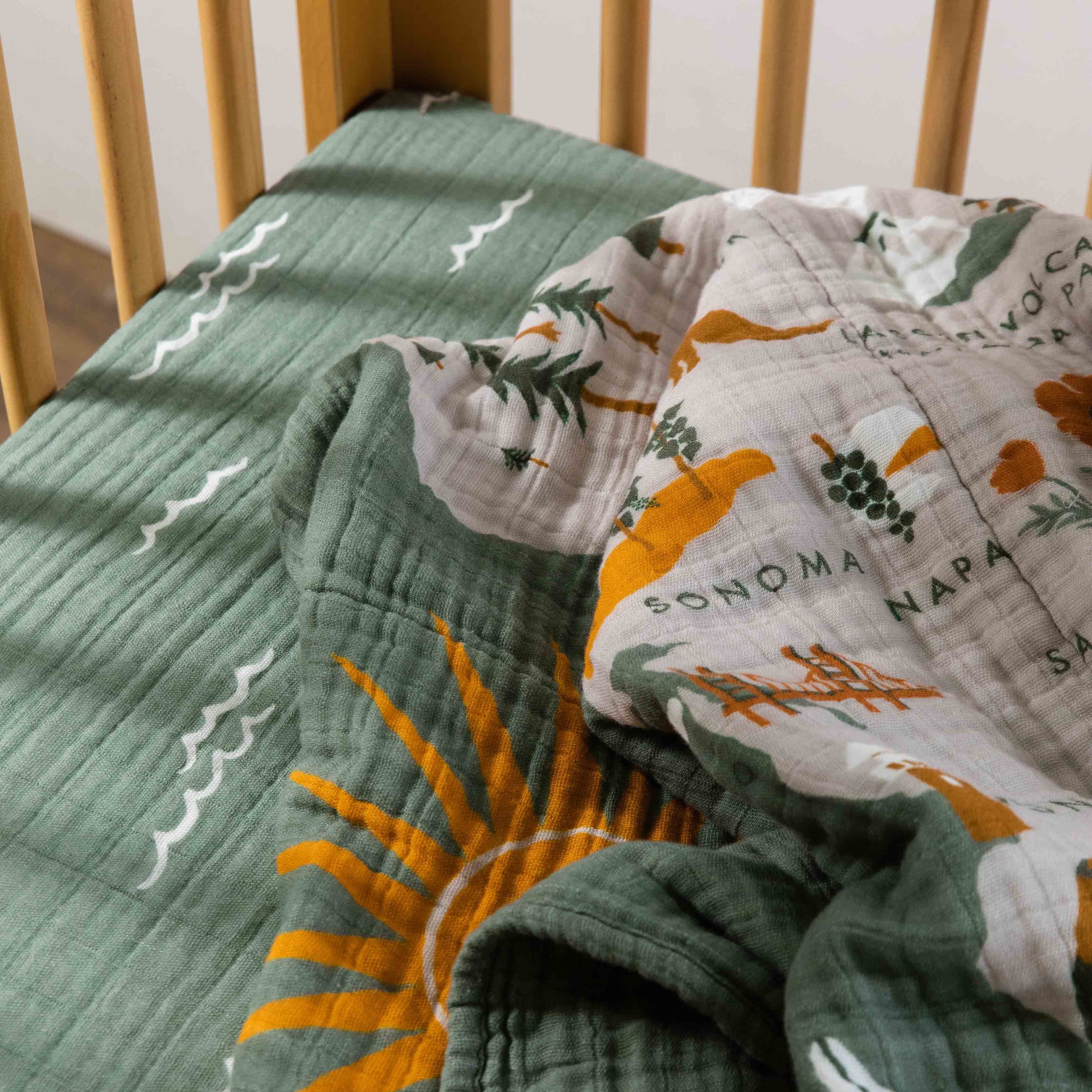 Babyletto Crib Sheet in GOTS Certified Organic Muslin Cotton - Image 4