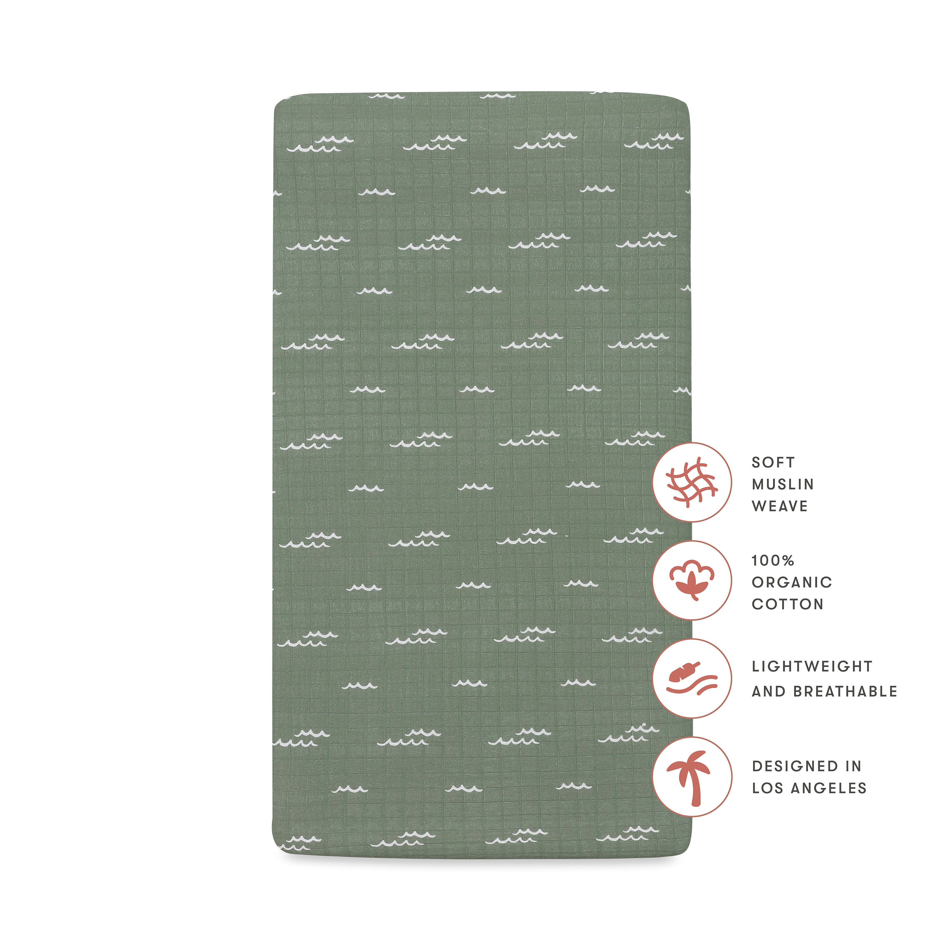 Babyletto Crib Sheet in GOTS Certified Organic Muslin Cotton - Image 7