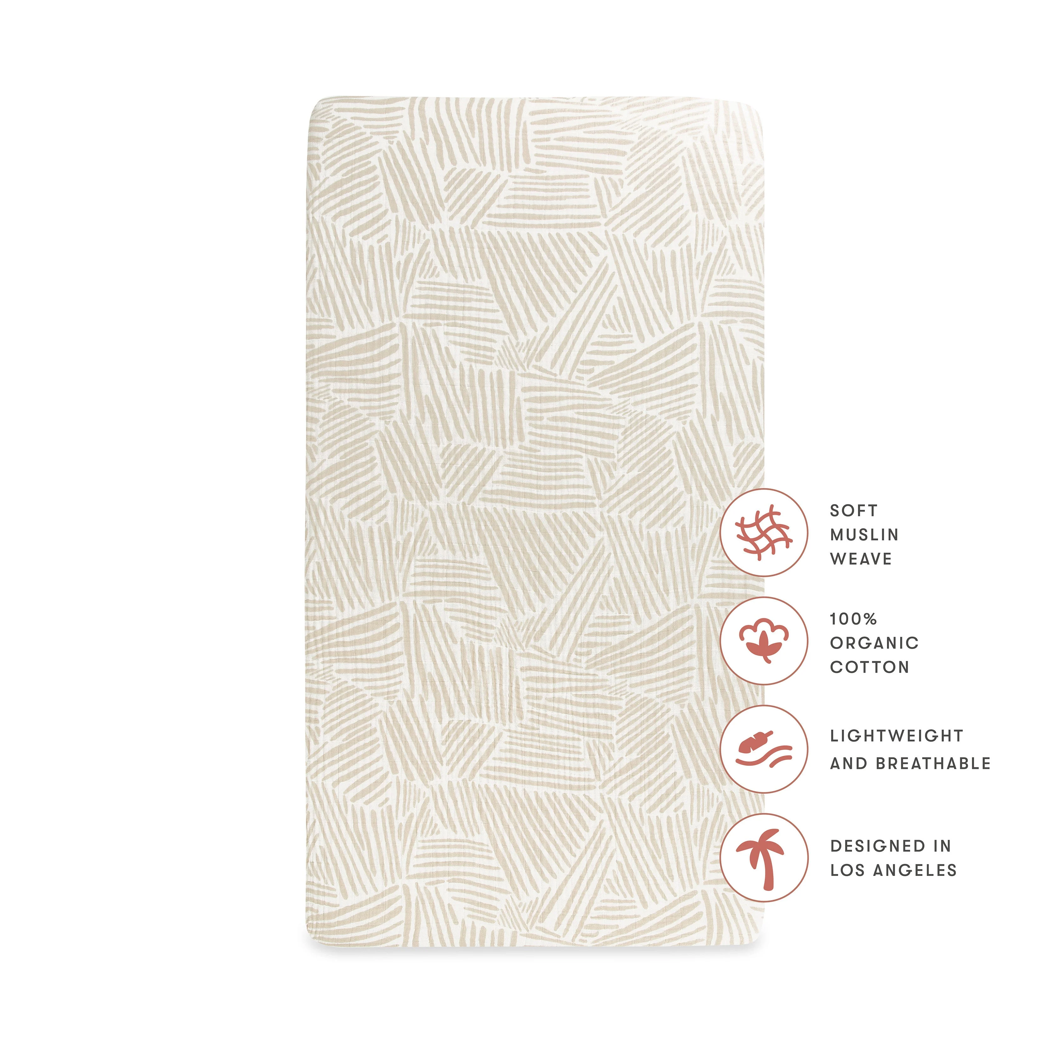 Babyletto Crib Sheet in GOTS Certified Organic Muslin Cotton - Image 70