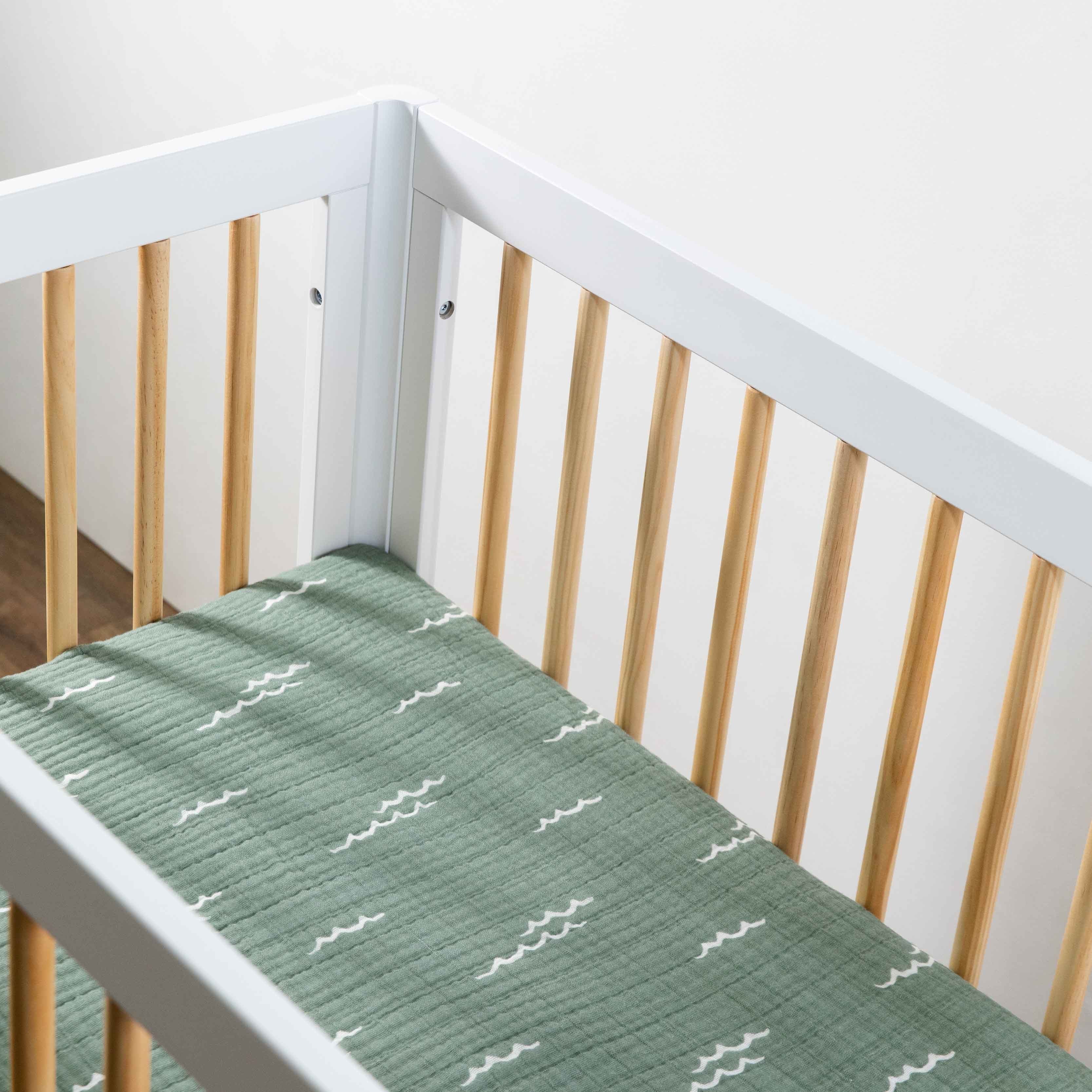 Babyletto Mini Crib Sheet in GOTS Certified Organic Muslin Cotton - Image 15