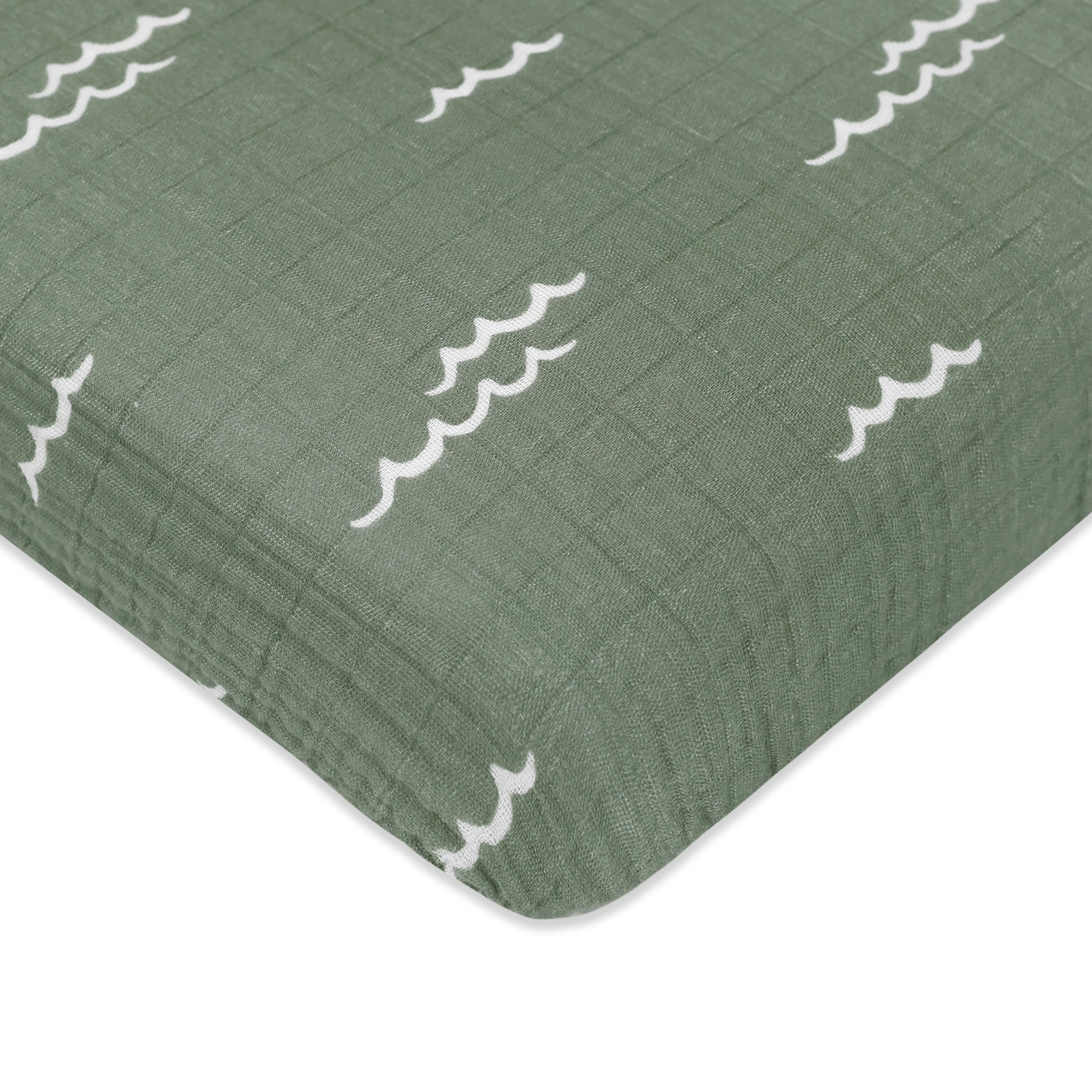 Babyletto Mini Crib Sheet in GOTS Certified Organic Muslin Cotton - Image 17