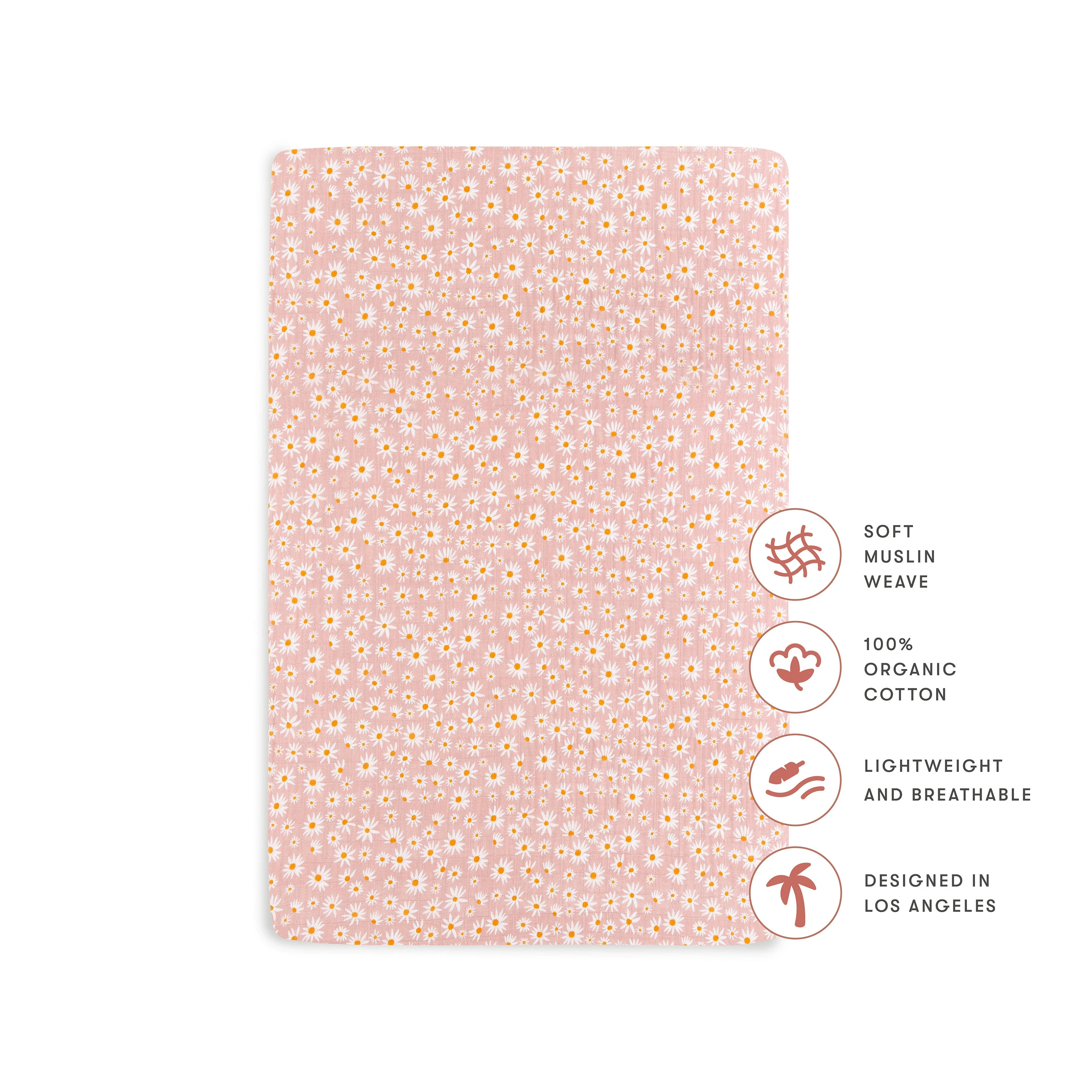 Babyletto Mini Crib Sheet in GOTS Certified Organic Muslin Cotton - Image 33