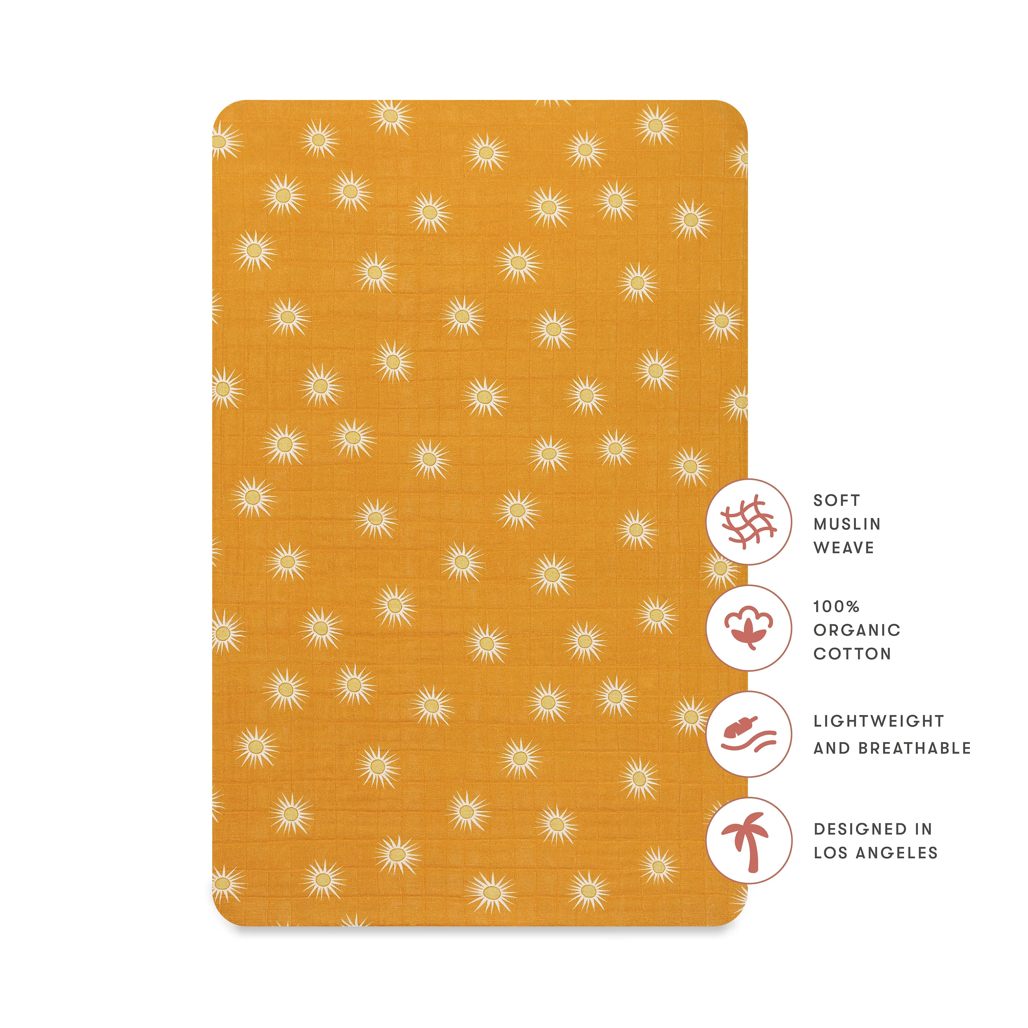 Babyletto Mini Crib Sheet in GOTS Certified Organic Muslin Cotton - Image 40