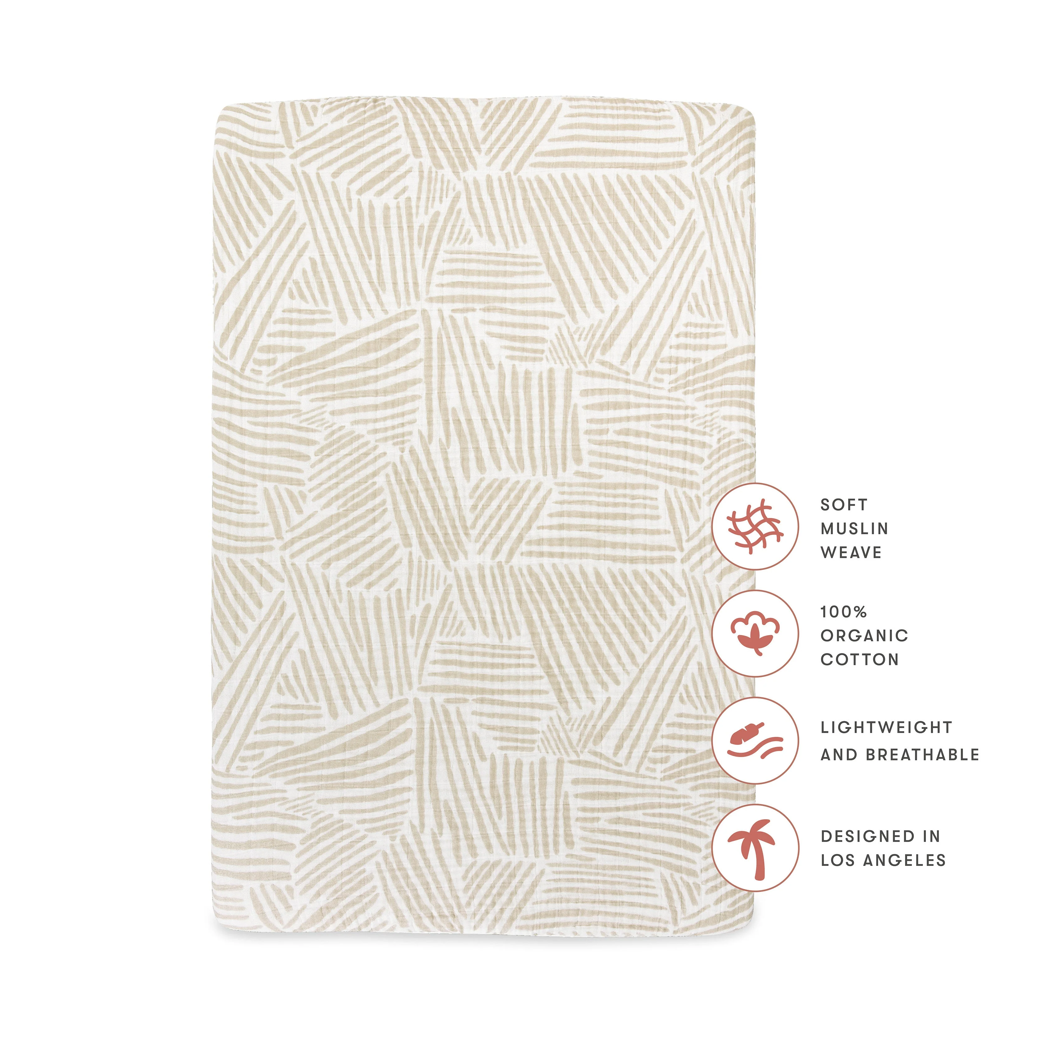 Babyletto Mini Crib Sheet in GOTS Certified Organic Muslin Cotton - Image 66