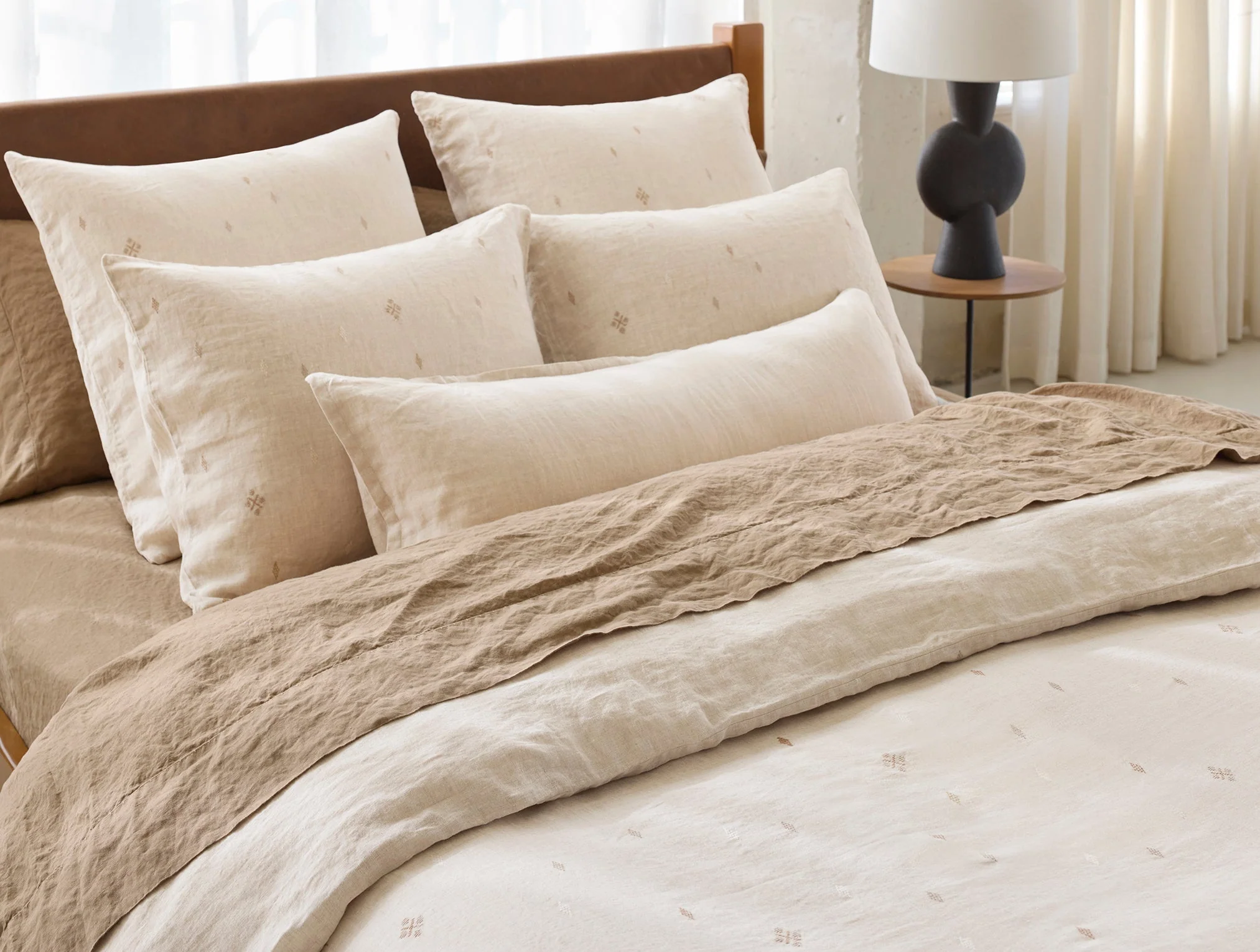 Coyuchi Cambria Embroidered Organic Linen Sham - Image 5
