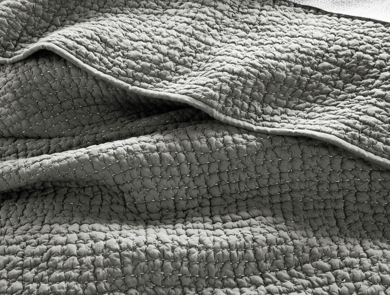 Coyuchi Pebbled Handstitched Organic Quilt - Image 3