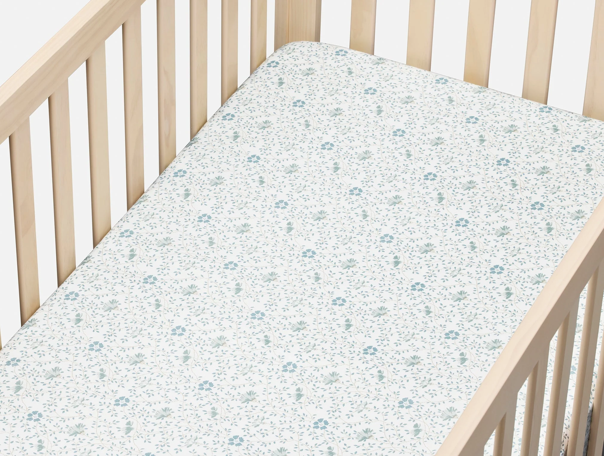 Coyuchi Organic Crinkled Percale™ Crib Sheet - Image 2