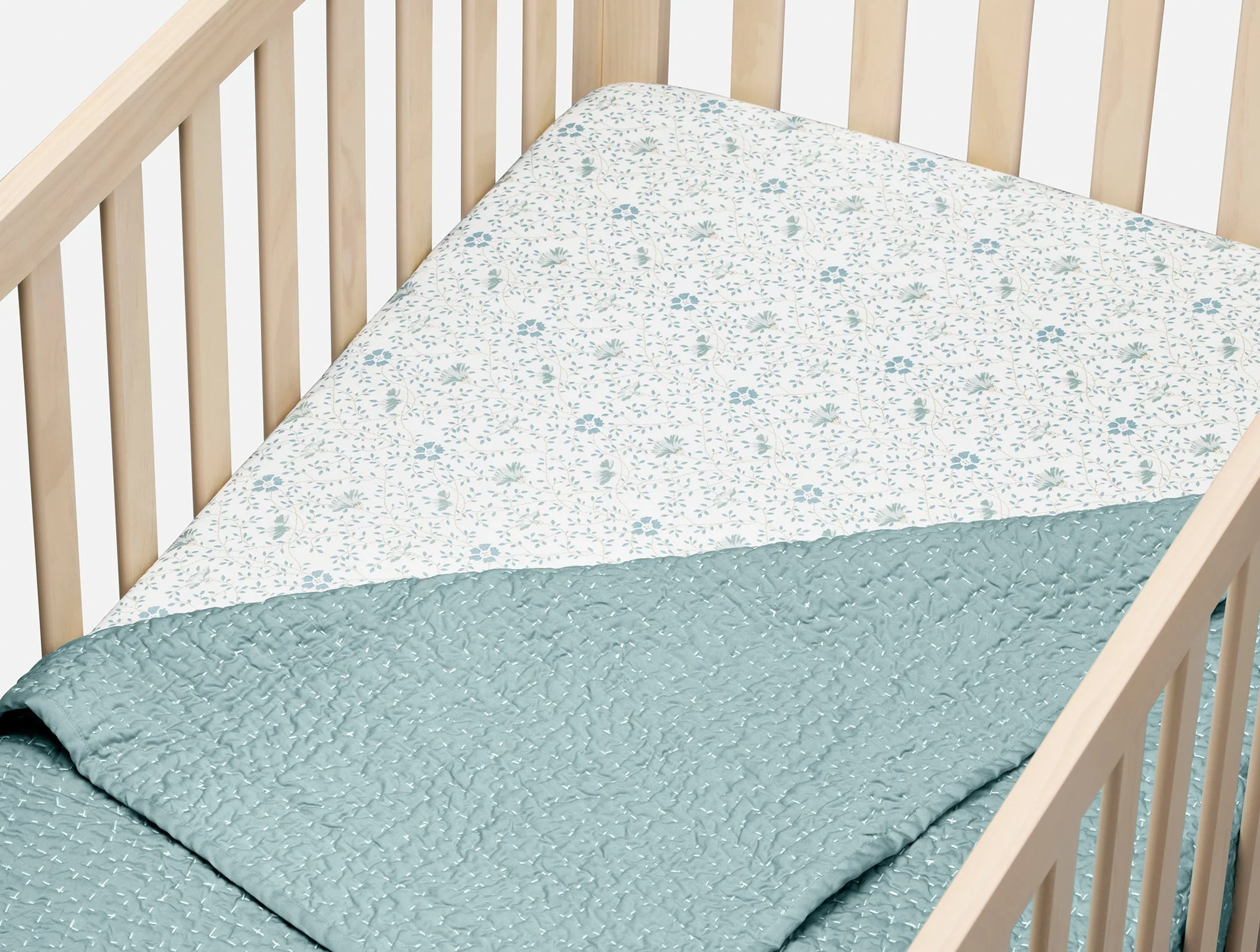 Coyuchi Organic Crinkled Percale™ Crib Sheet - Image 3