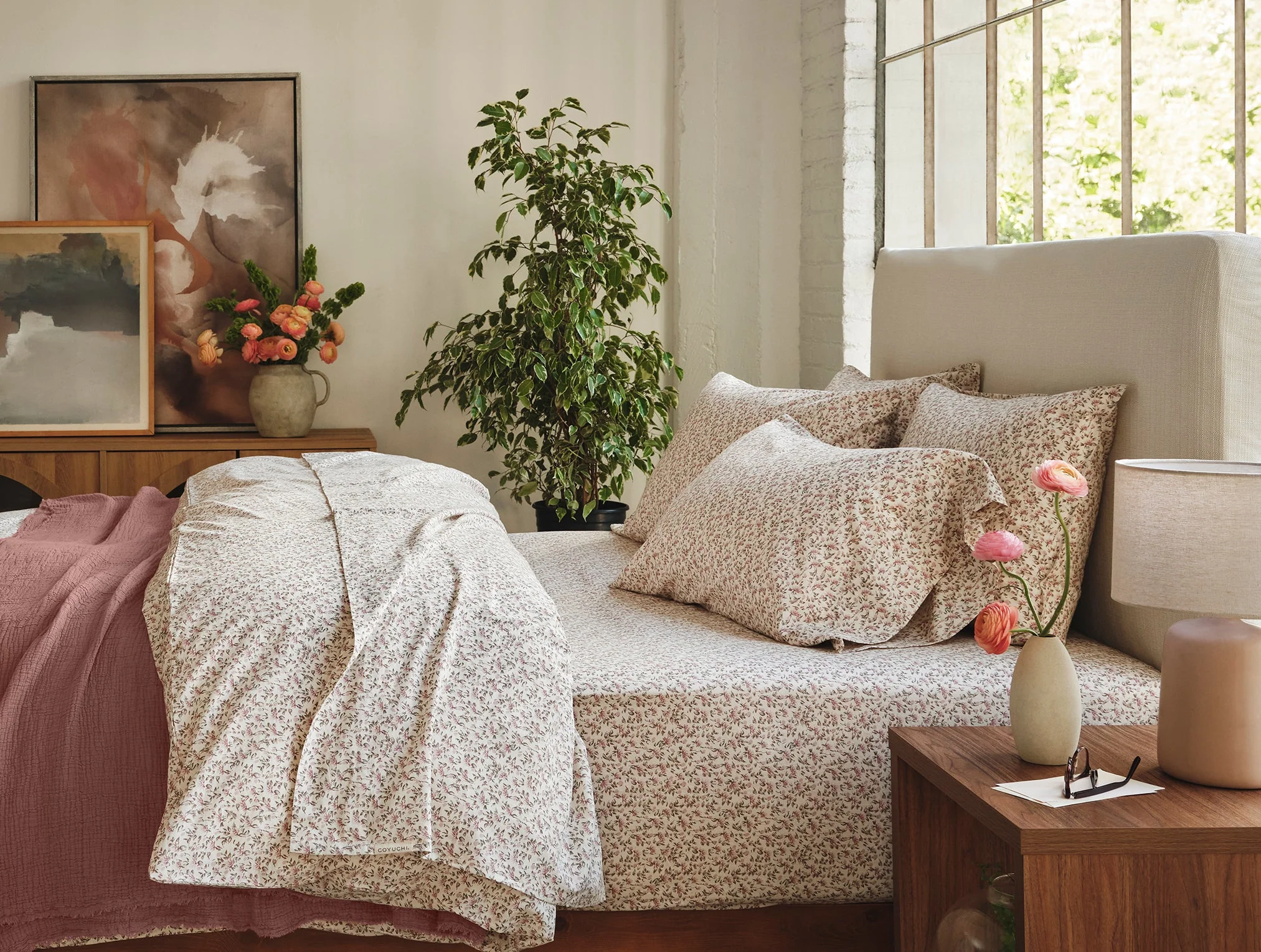 Coyuchi Organic Print Percale Sheet Set - Image 2