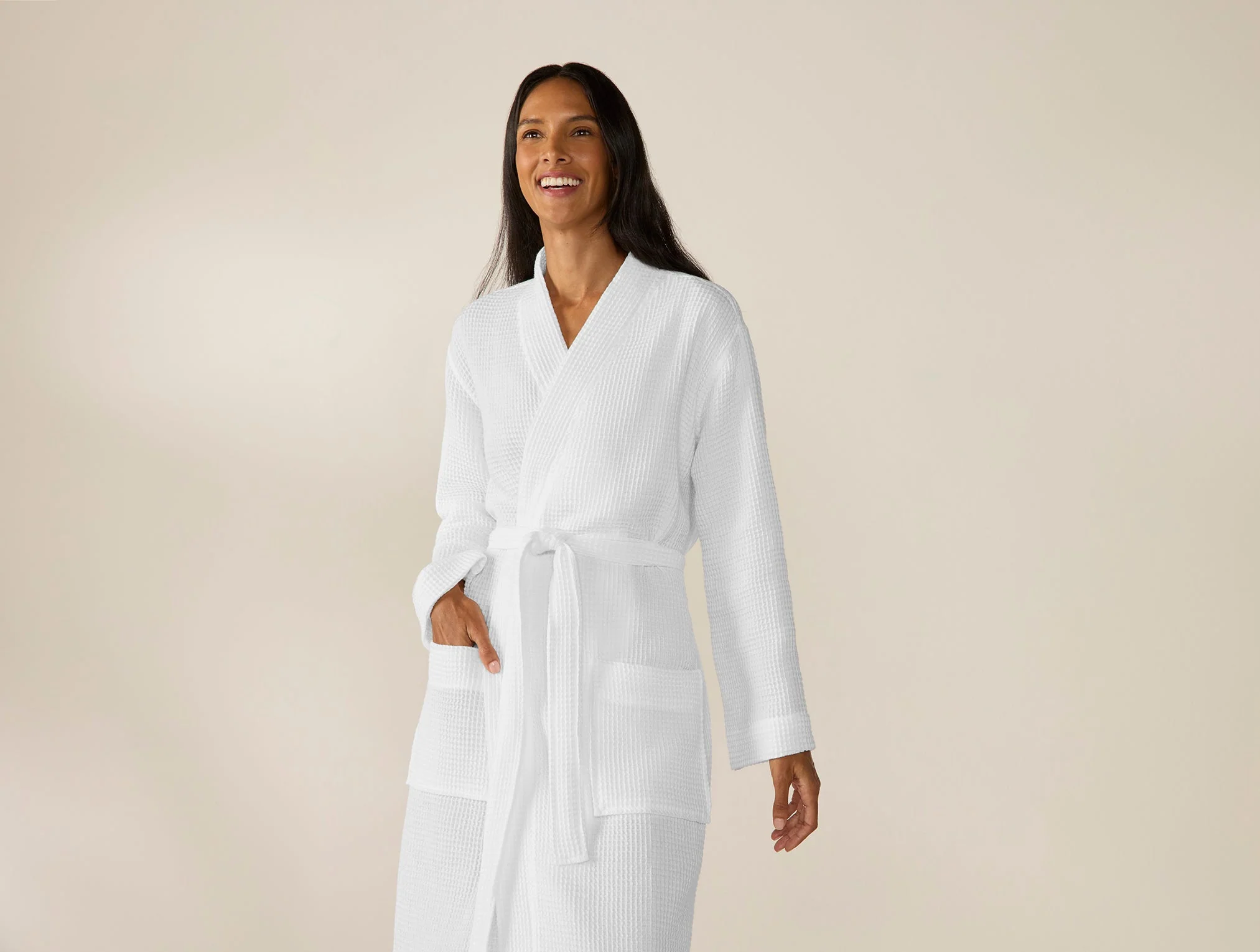 Coyuchi Unisex Organic Waffle Robe - Image 4