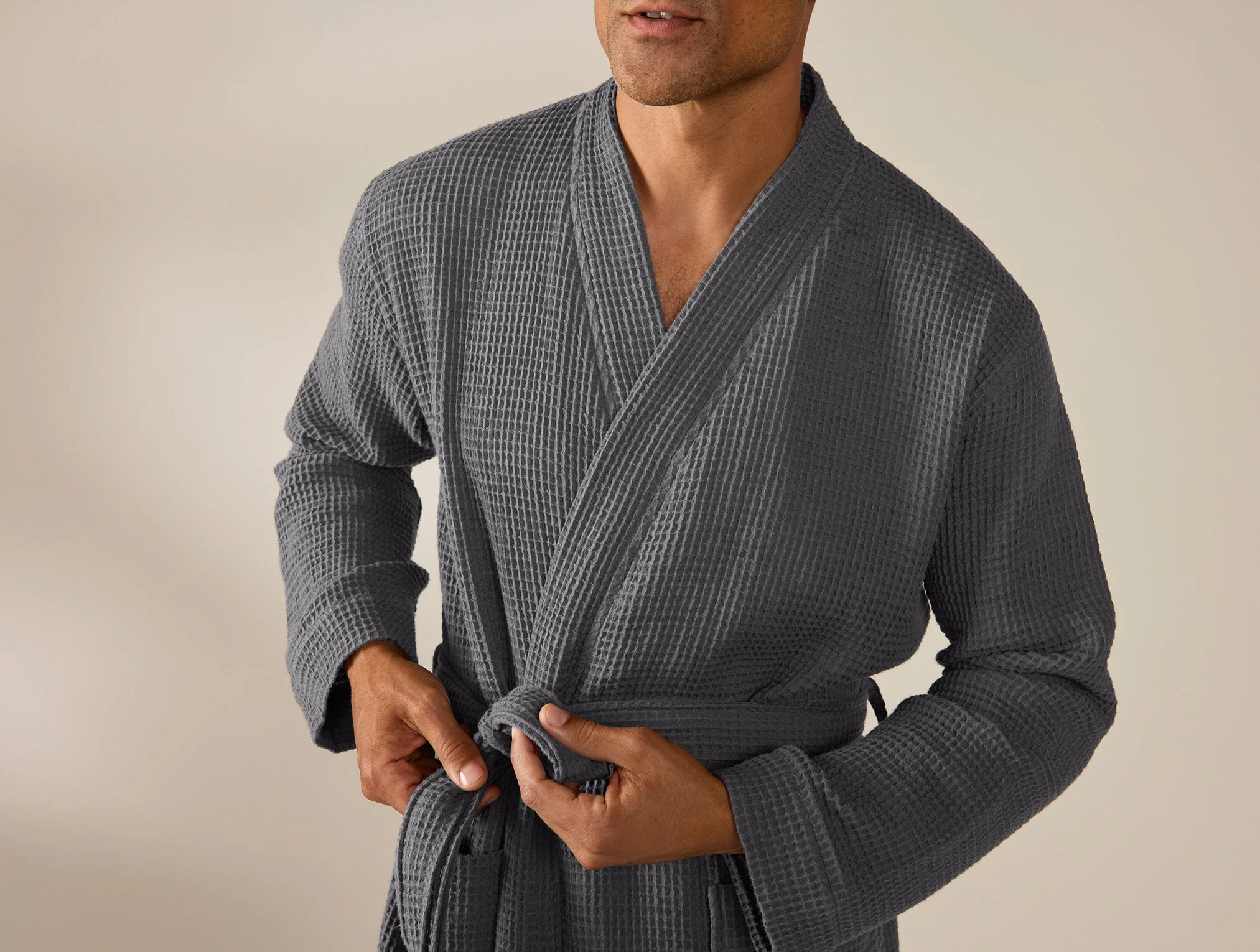 Coyuchi Unisex Organic Waffle Robe - Image 2