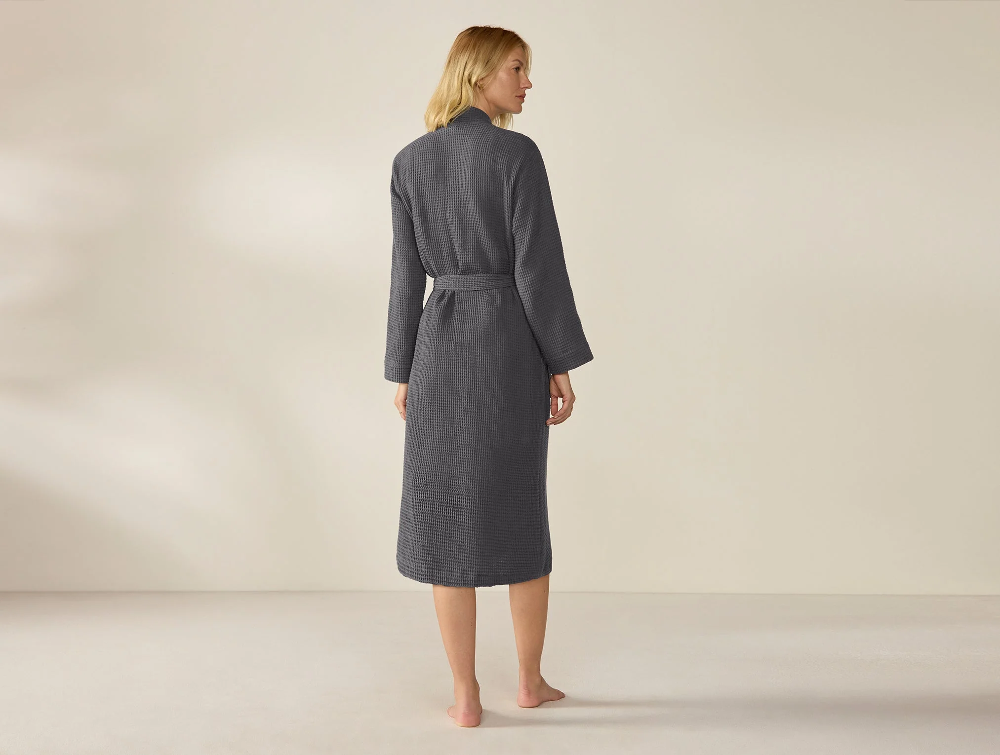 Coyuchi Unisex Organic Waffle Robe - Image 8