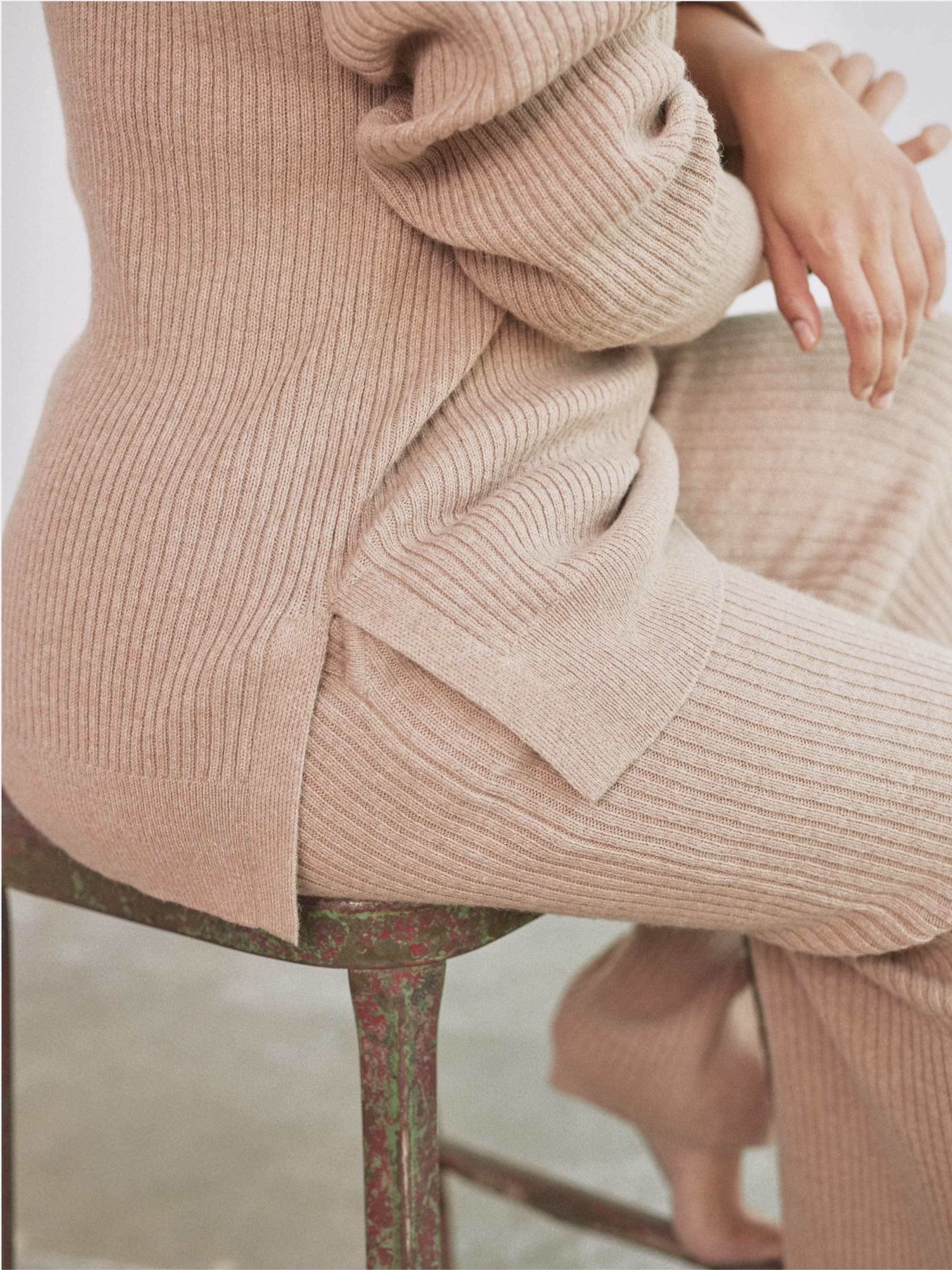 Alpaca Ribbed Wide-Leg Pant - Image 6