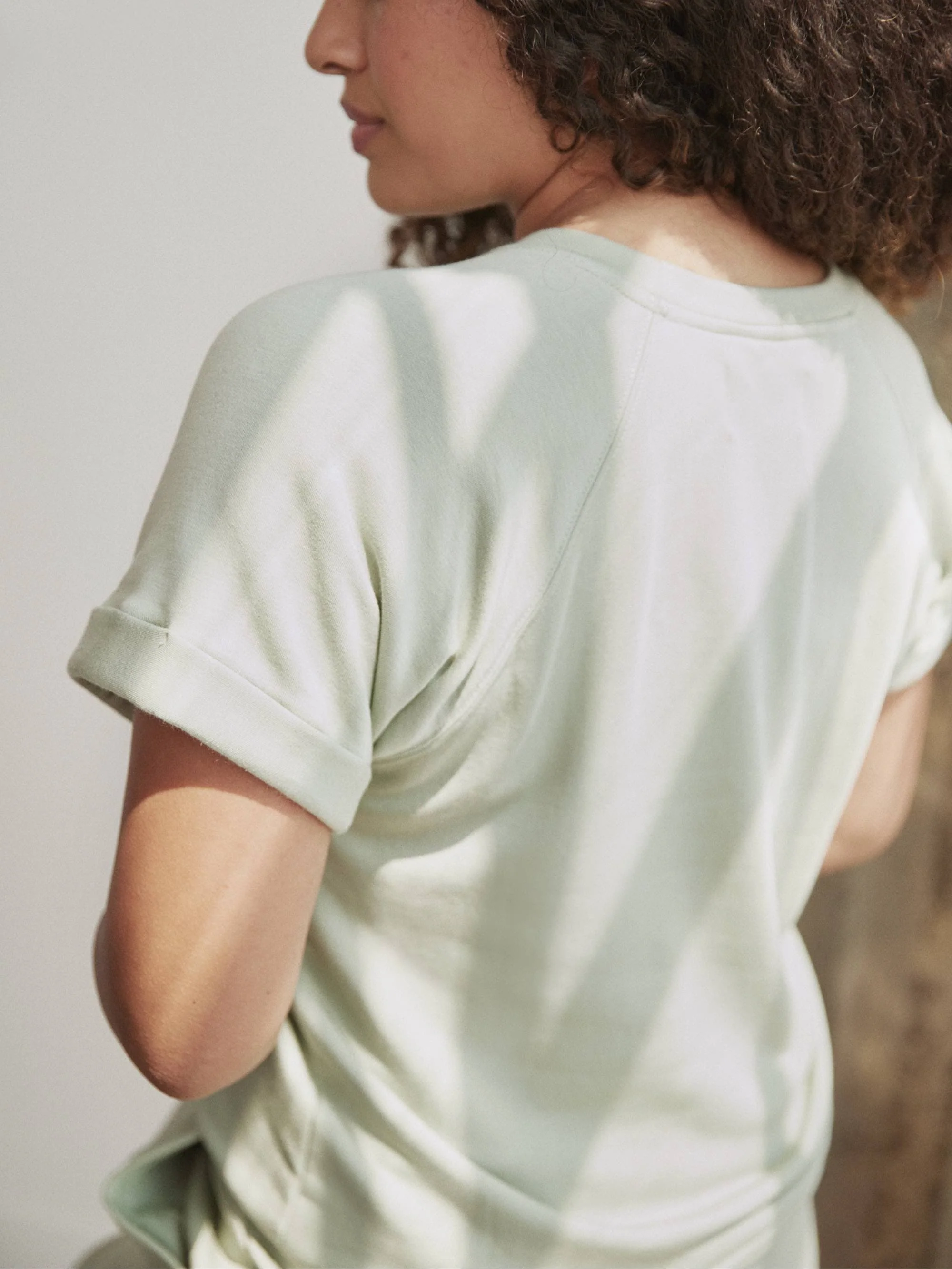 Fleece Roll Cuff Short Sleeve Sweatshirt - Image 22