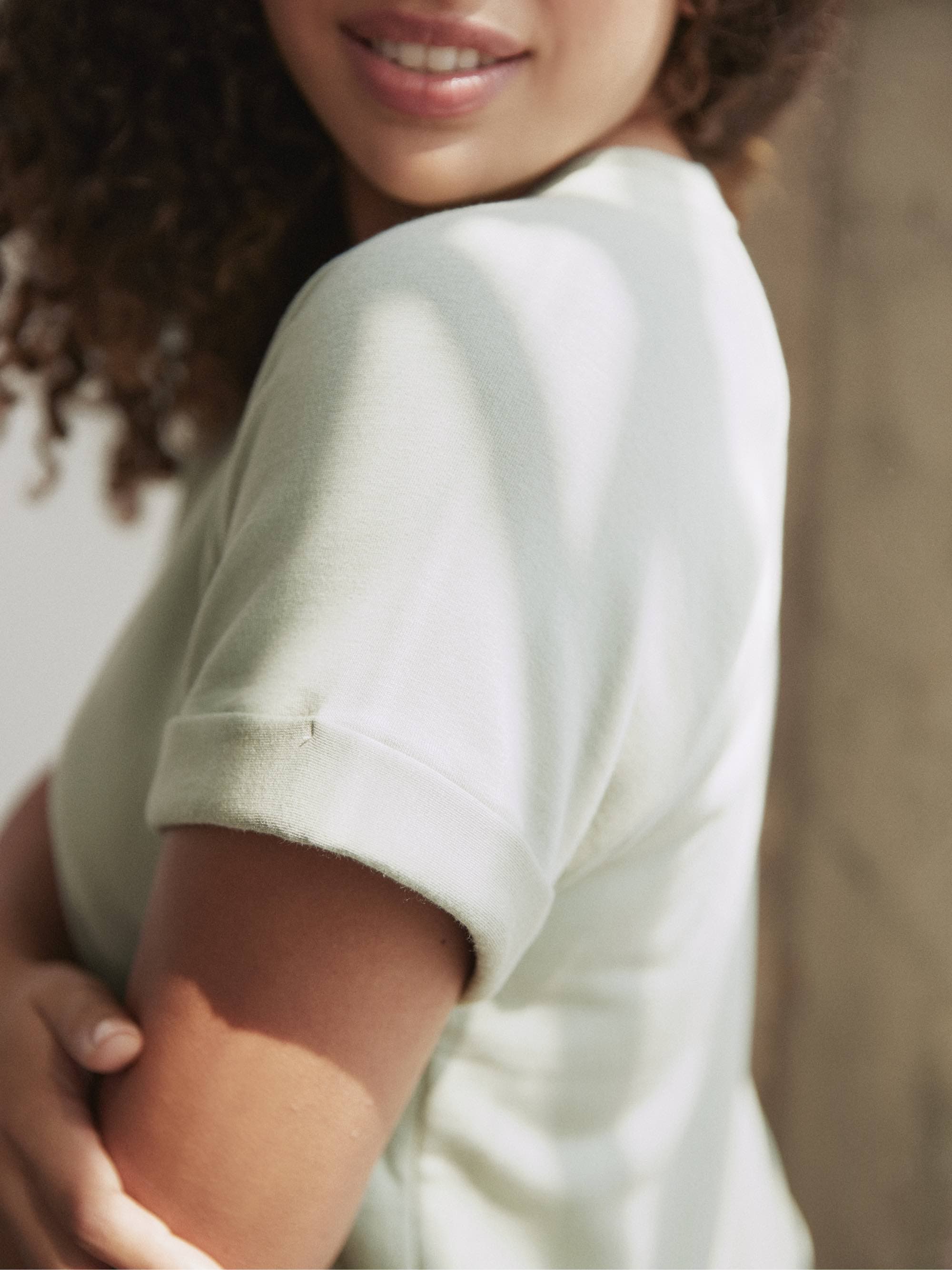 Fleece Roll Cuff Short Sleeve Sweatshirt - Image 24