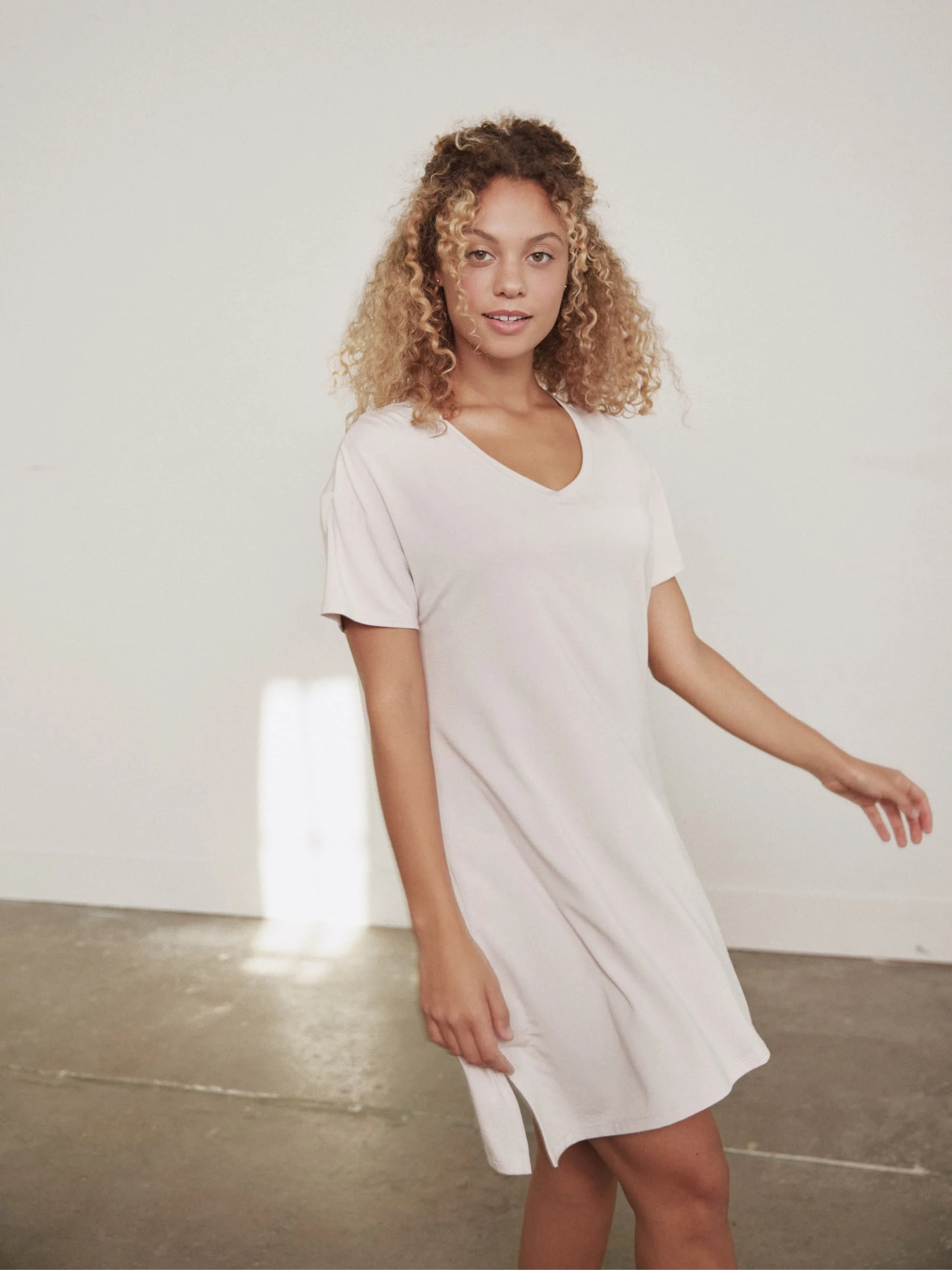 Modal V-Neck Dress - Image 4