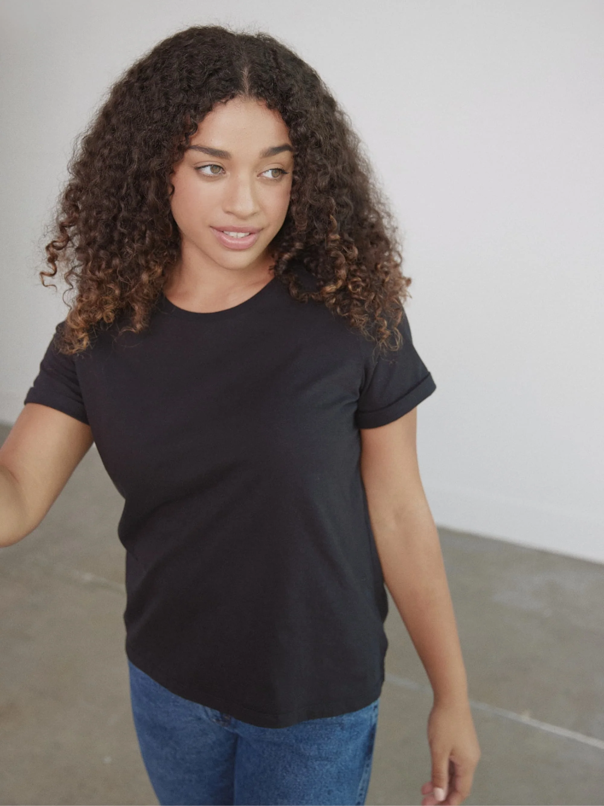 Organic Roll Cuff Tee - Image 9