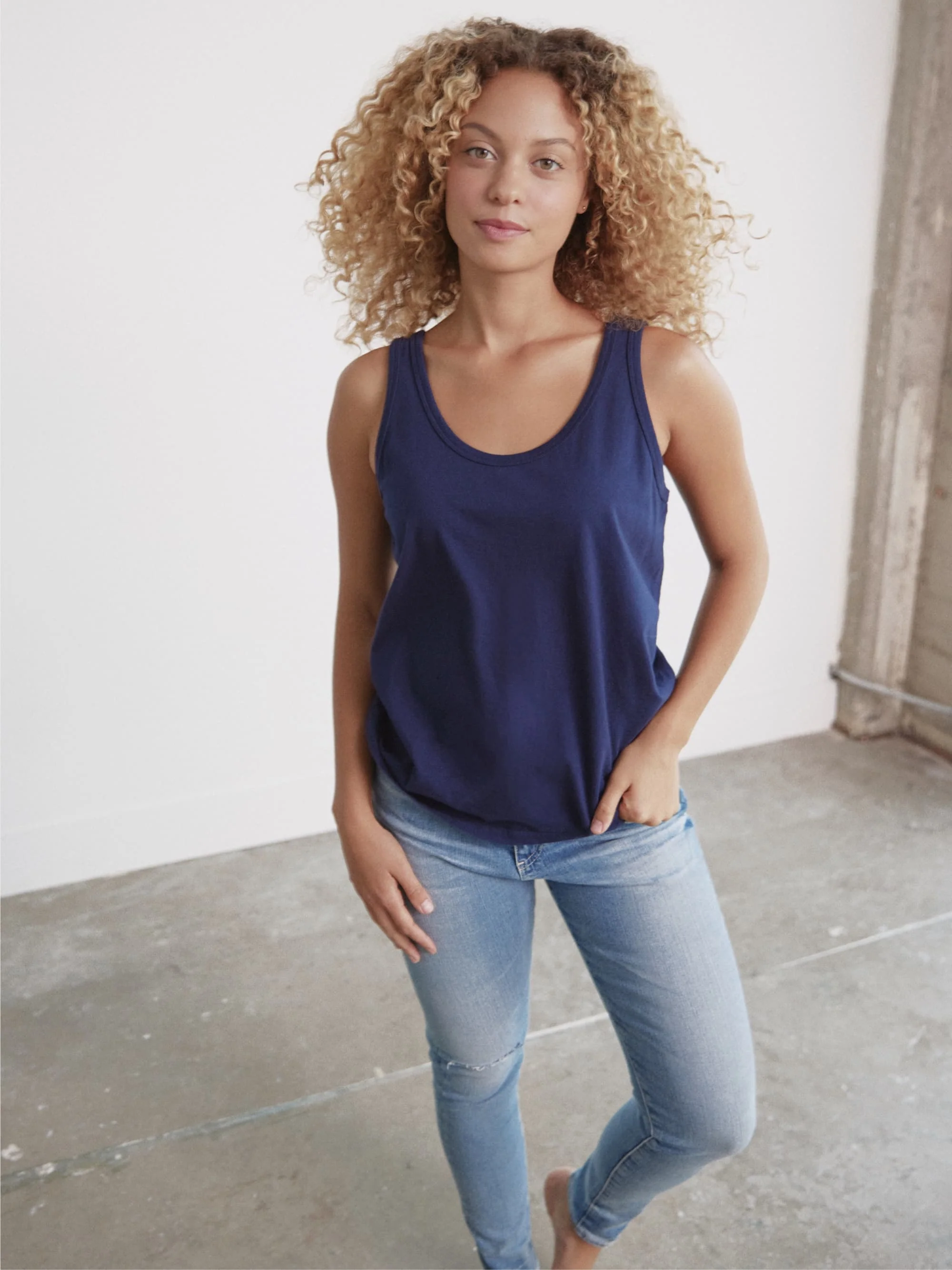 Organic Cotton Scoop Neck Tank Top - Image 31