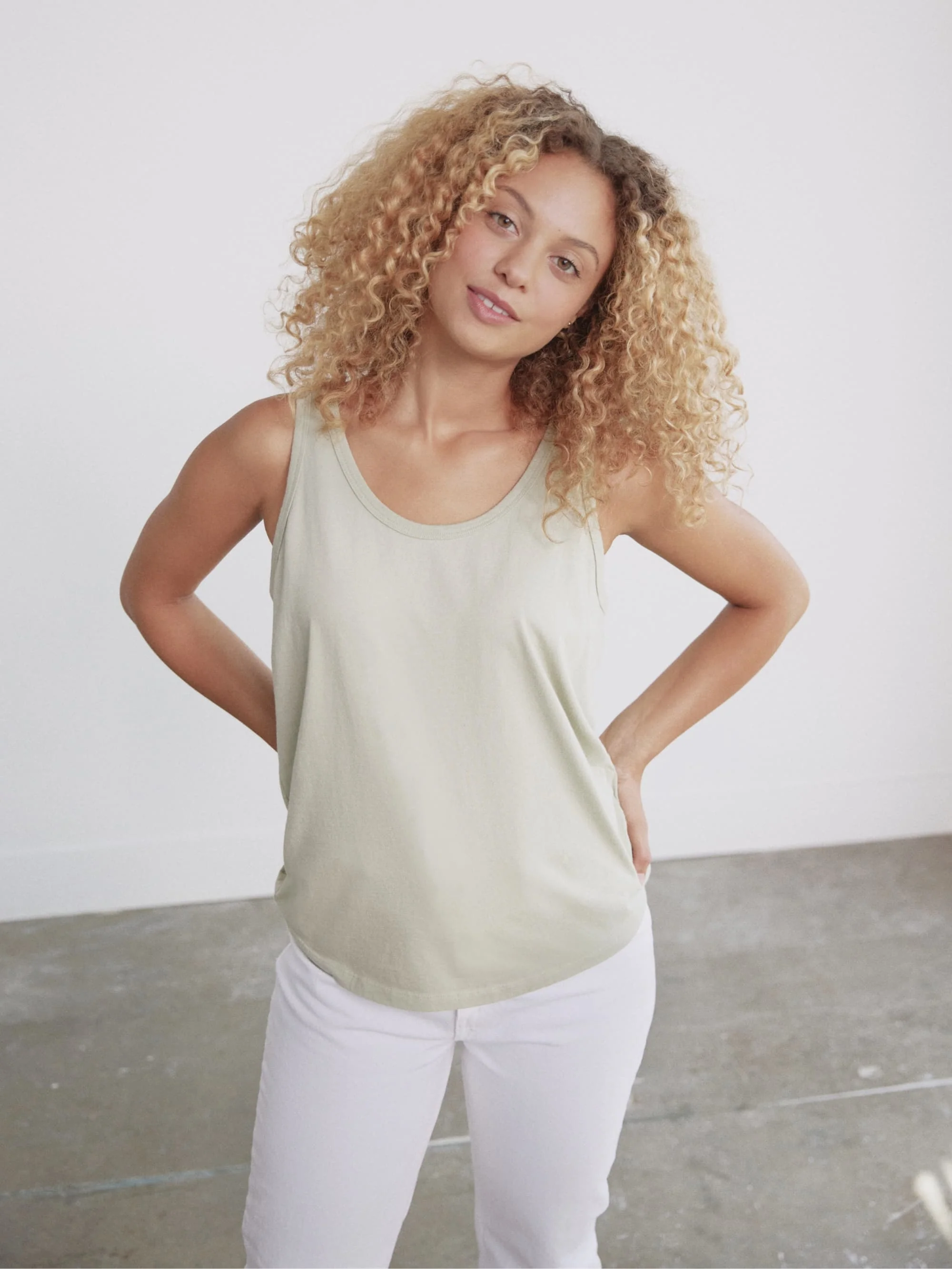 Organic Cotton Scoop Neck Tank Top - Image 7