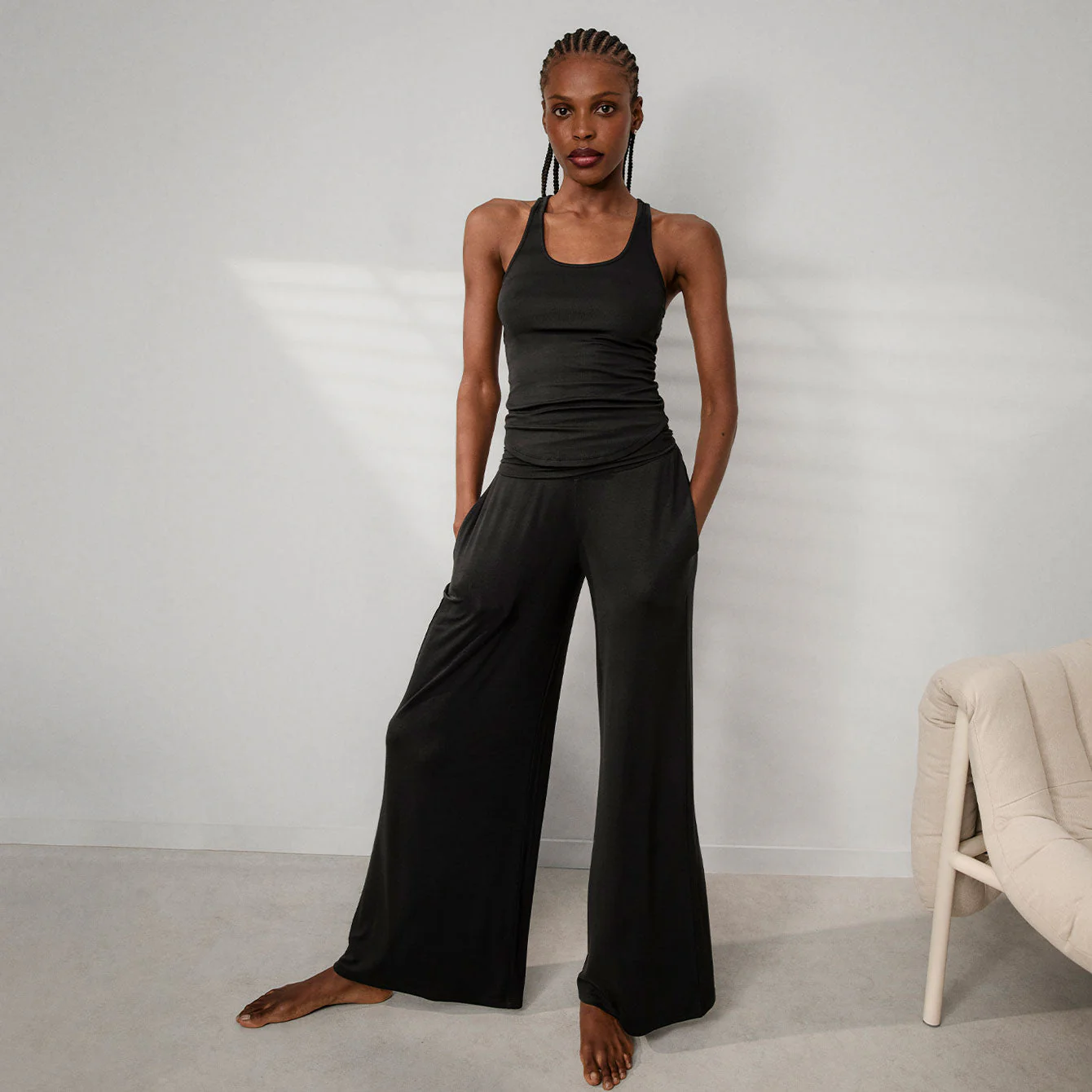 Lunya Soft Modal Rib Foldover Pant - Image 2