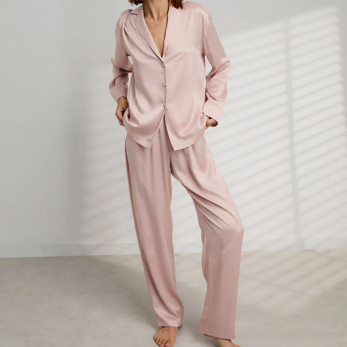 Lunya Washable Silk Long Sleeve Pant Set - Image 2