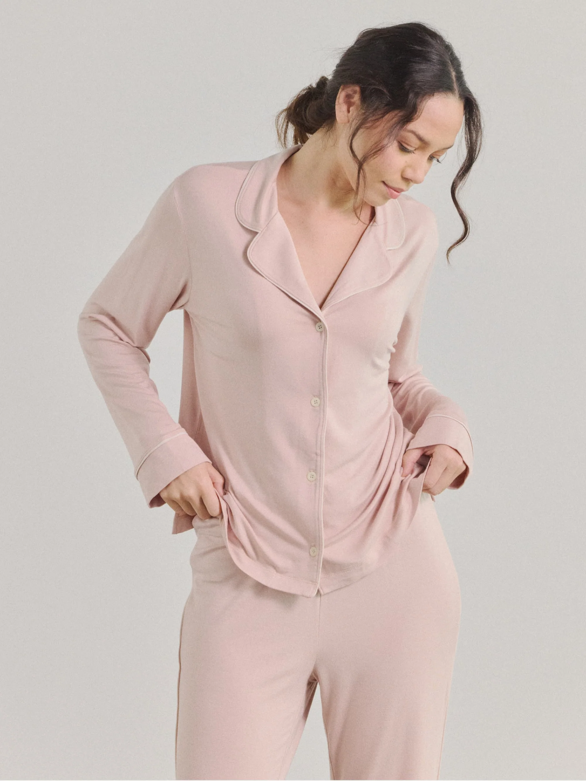Modal Long Sleeve Pajama Set - Image 23