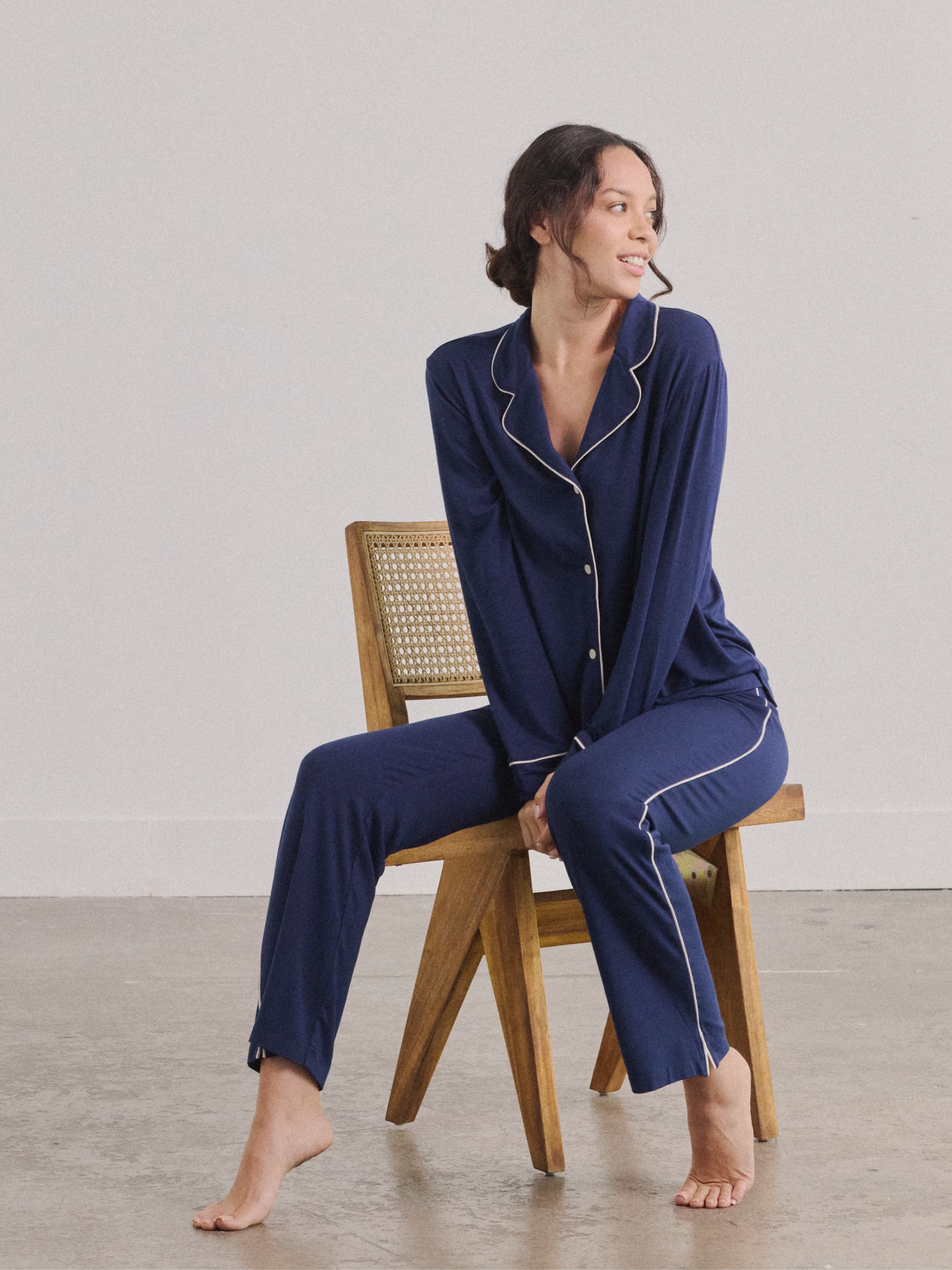 Modal Long Sleeve Pajama Set - Image 9