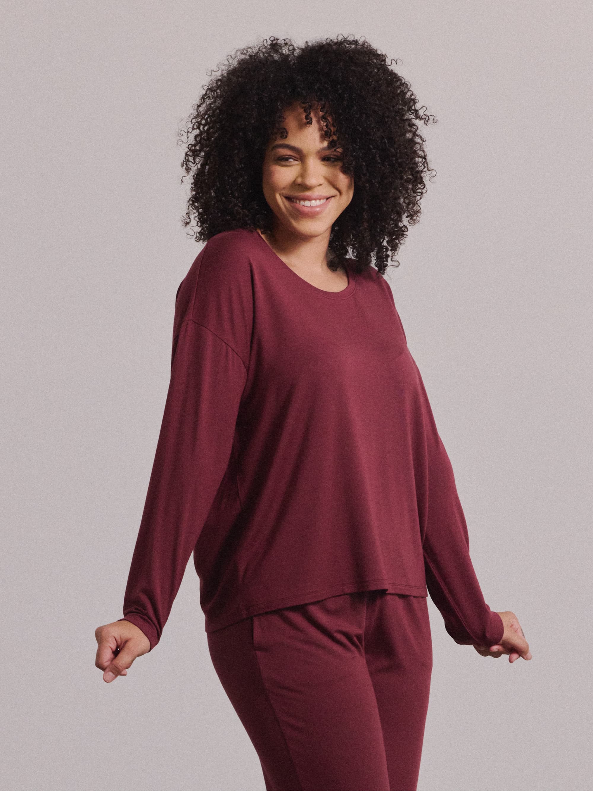 Modal Pajama Long Sleeve Tee - Image 13
