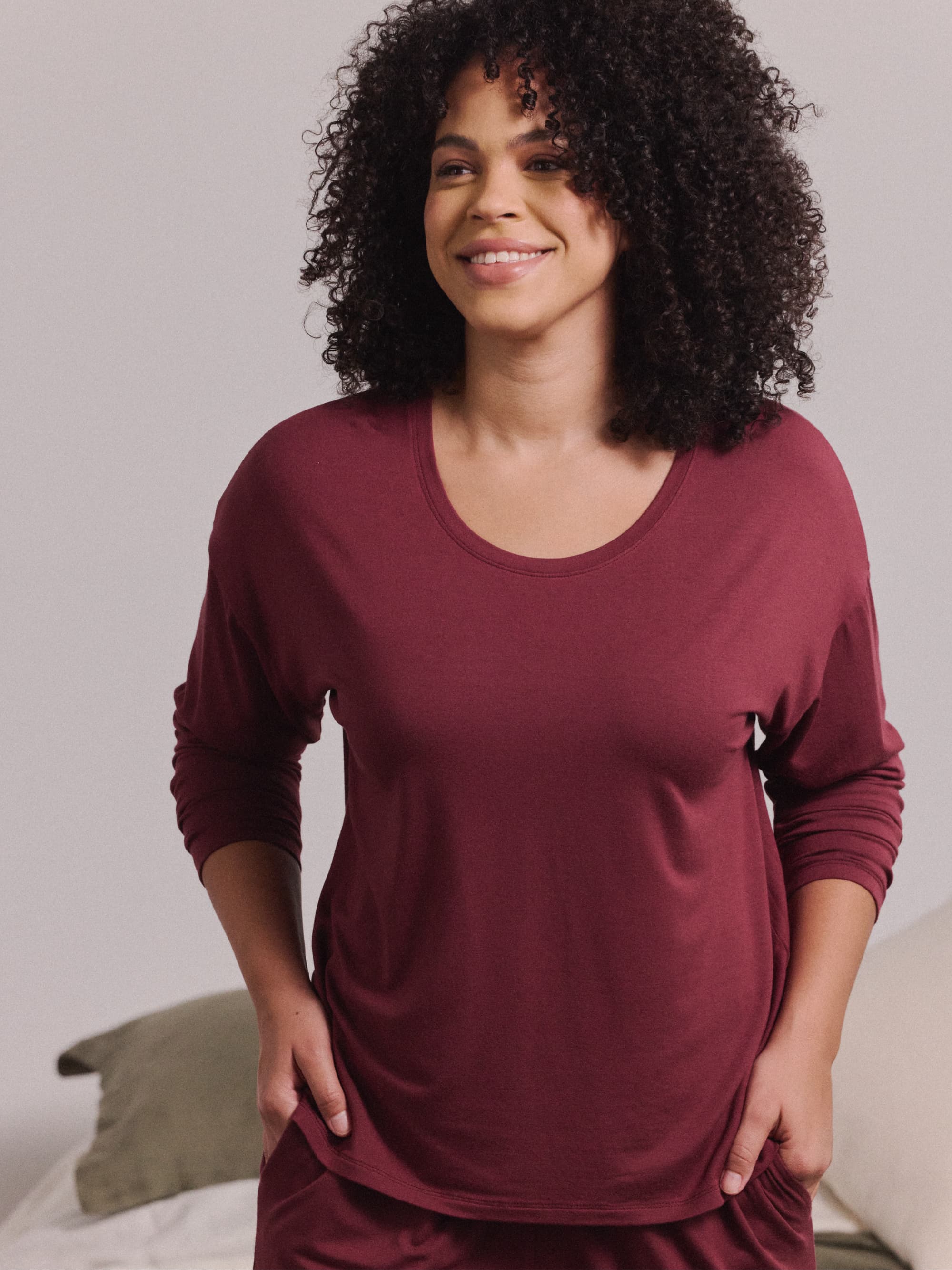Modal Pajama Long Sleeve Tee - Image 14