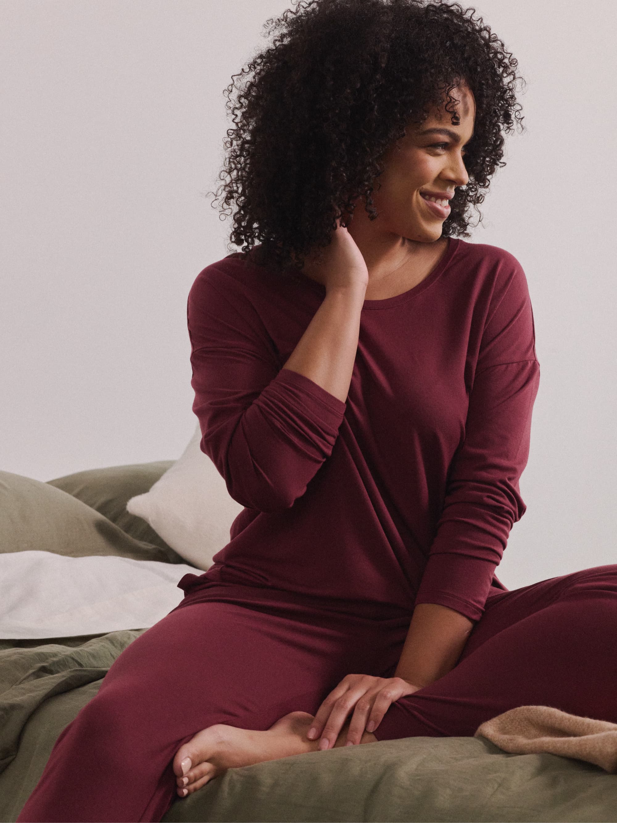 Modal Pajama Long Sleeve Tee - Image 18