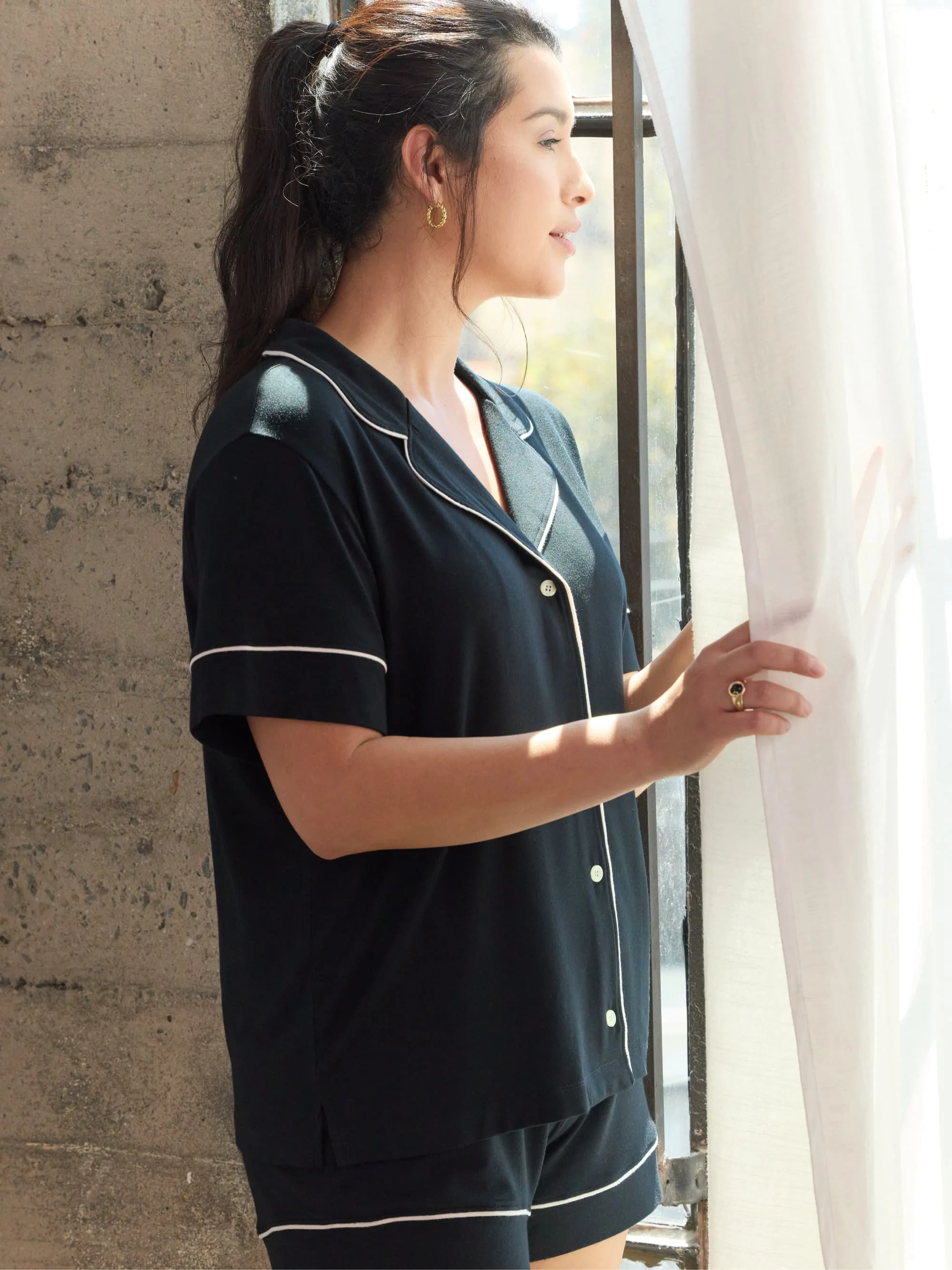 Modal Short Sleeve Pajama Set - Image 3