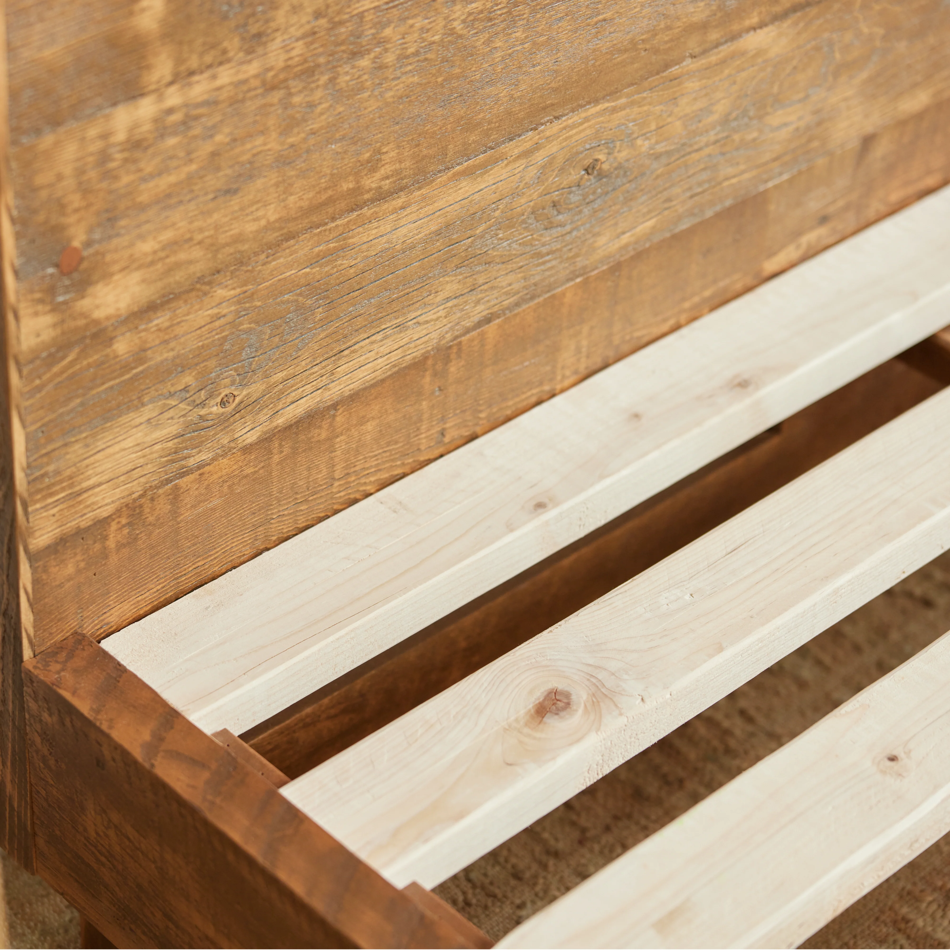 Natural Wood Bed Frame - Image 6