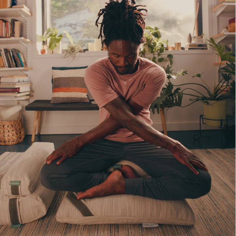Organic Square Meditation Yoga Pillow - Image 4